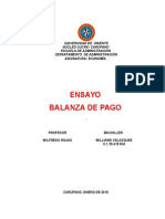 La balanza de pagos es un registro de todas las transacciones monetarias producidas entre un país y el resto del mundo en un determinado periodo.doc