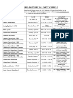 Mount Laurel 2015 Events Schedule