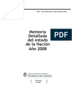 Memoria Detallada Del Estado de La Nación 2008