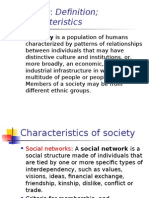 Characteristics: Society: Definition