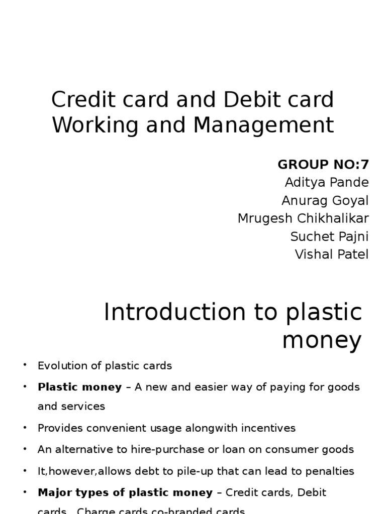 Credit Card And Debit Card Working Pdf Credit Card Debit Card