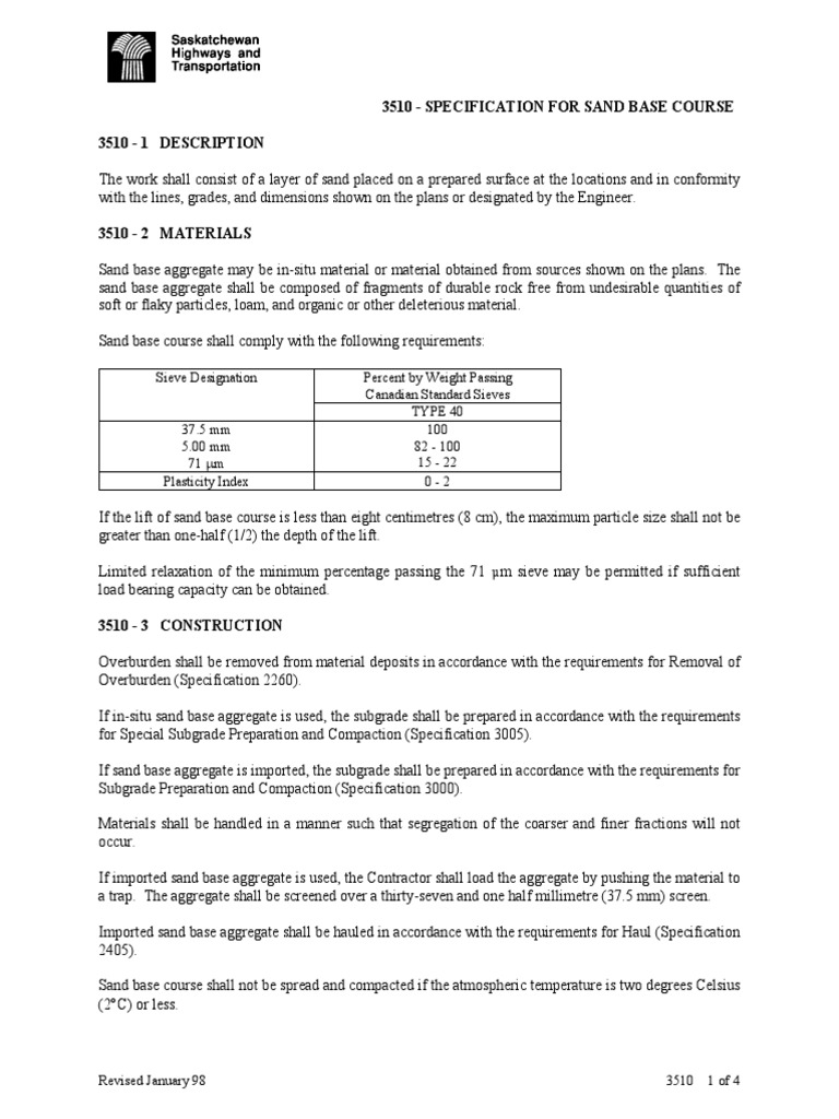 Sand SPECS PDF Construction Aggregate Density
