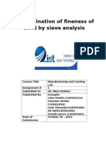 Determination of Fineness of Sand by Sieve Analysis