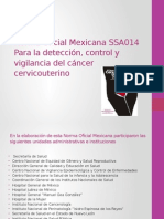 Norma Oficial Mexicana SSA014 Para La Detección Del Cáncer Cervico Uterino