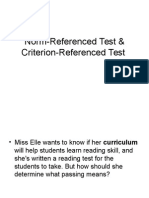 Norm-Referenced Test & Criterion-Referenced Test