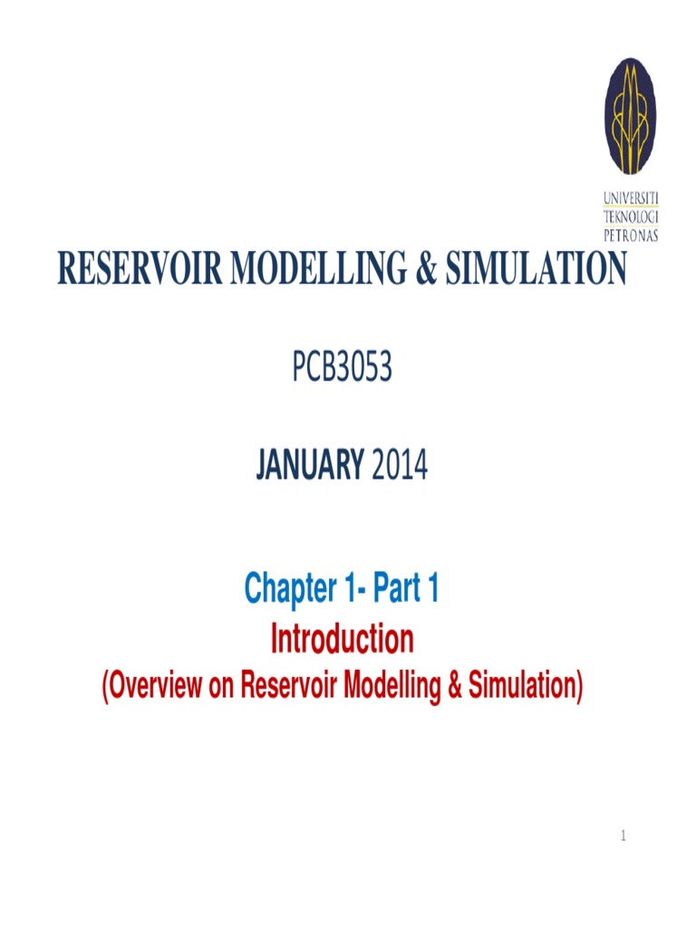 Reservoir Modelling & Simulation Overview | PDF