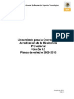 Lineamiento Para La Operación y Acreditación de La Residencia Profesional (1)