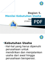 Bagian 5 Menilai Kebutuhan Usaha