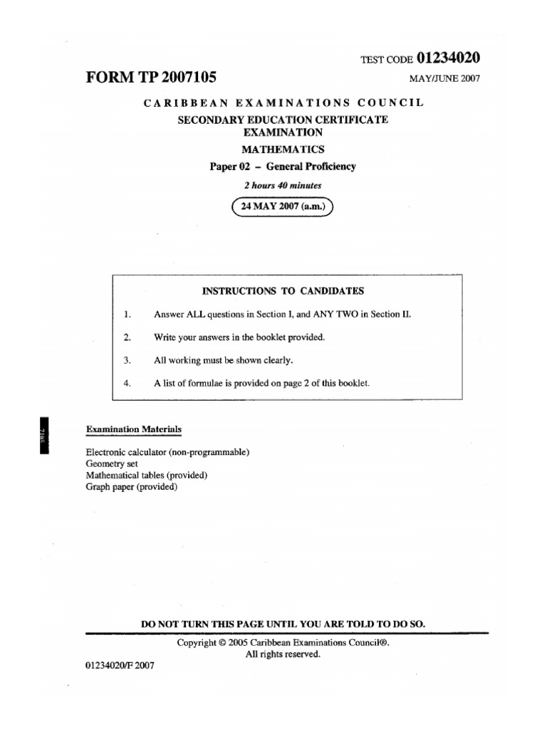 Cxc mathematics june 07 p2 copy
