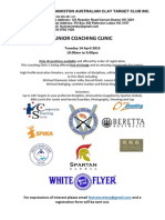 2015 Juniors Training Day Flyer