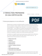 Incube2 - 5 Formas para Prepararse en Una Certificación