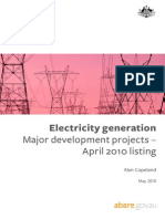 Abare Aust Energy Generation April 2010 