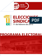 Programa Electoral FETE-UGT UEx