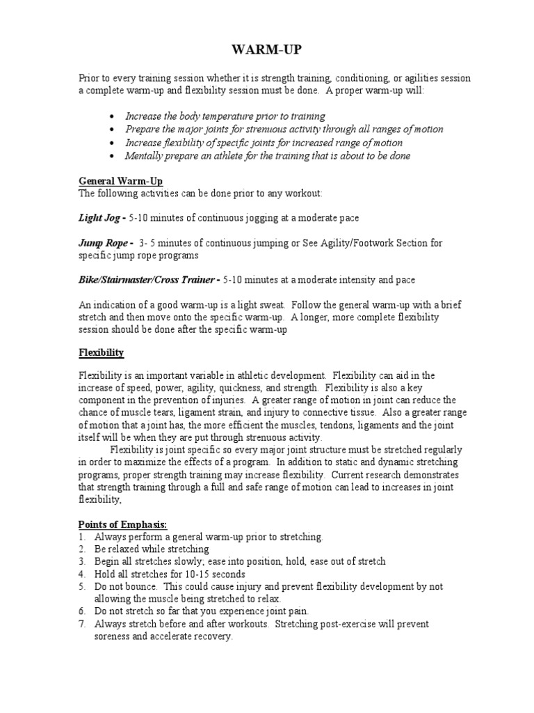 Football Strength Training Essentials | PDF | Flexibility (Anatomy ...