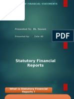 Analysis of Financial Statements: Presented To: Mr. Yaseen