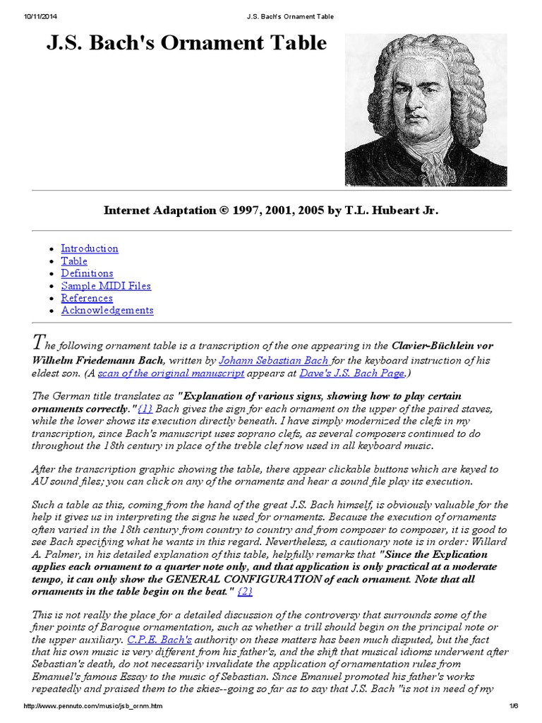 J.S. Bach Ornaments Download Free PDF The Well Tempered Clavier