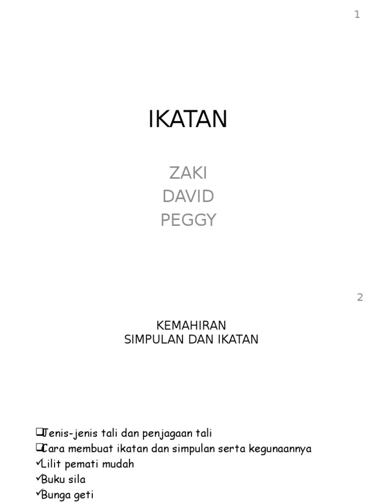 Kemahiran Simpulan Dan Ikatan