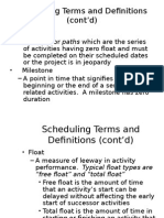 Scheduling Terms and Definitions (Cont'd)