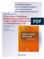 Coat protein-mediated transgenic resistance of peanut (Arachis hypogaea L.) to peanut stem necrosis disease through Agrobacterium-mediated genetic transformation