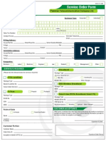 PTCL Service Form