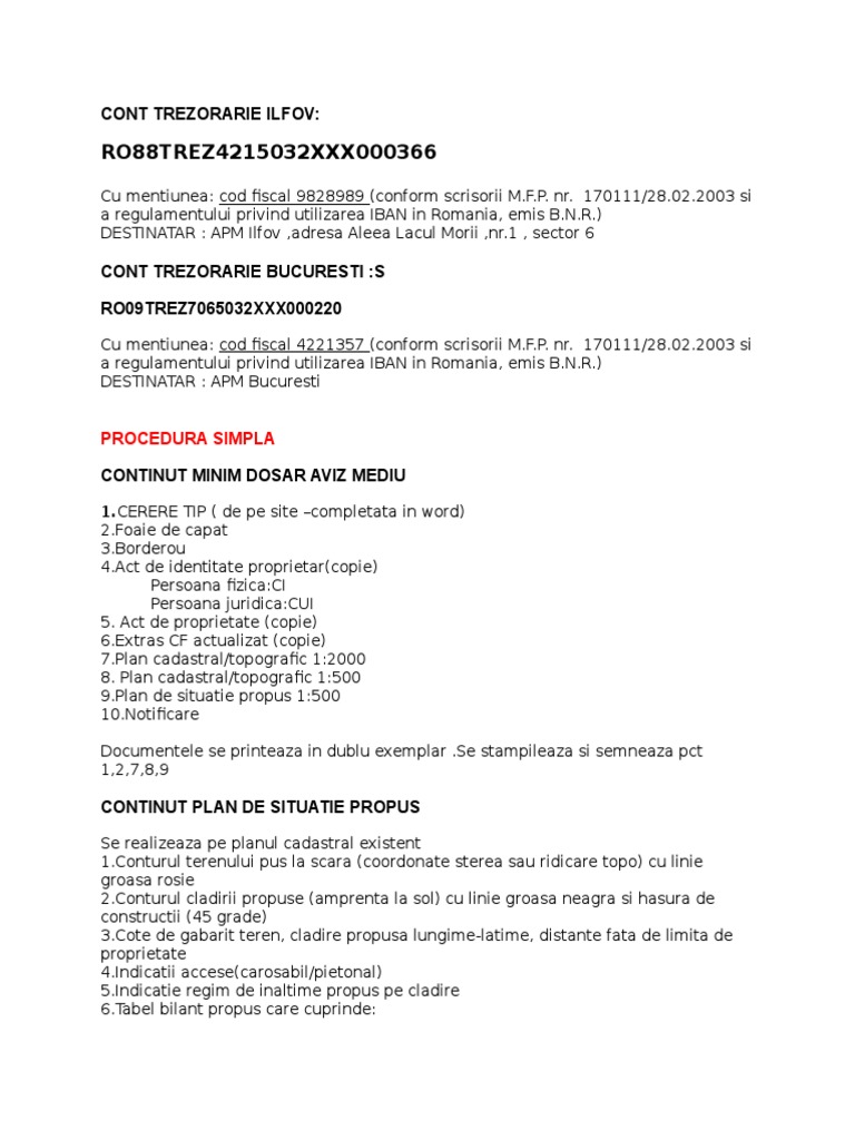 Aviz Mediu Procedura Complicata
