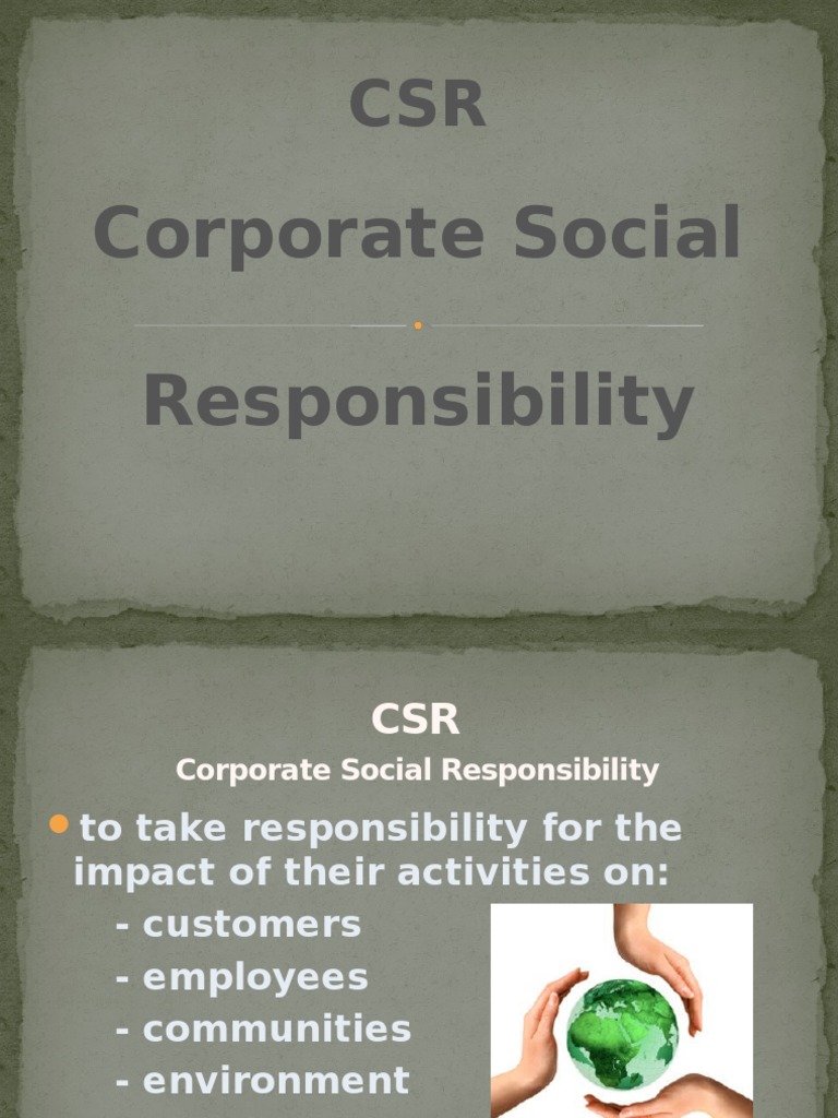 Corporate Social Responsibility Examples | PDF | Career & Growth ...