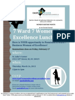 7 Ward 7 Women of Excellence Luncheon: Where: When: R.S.V.P