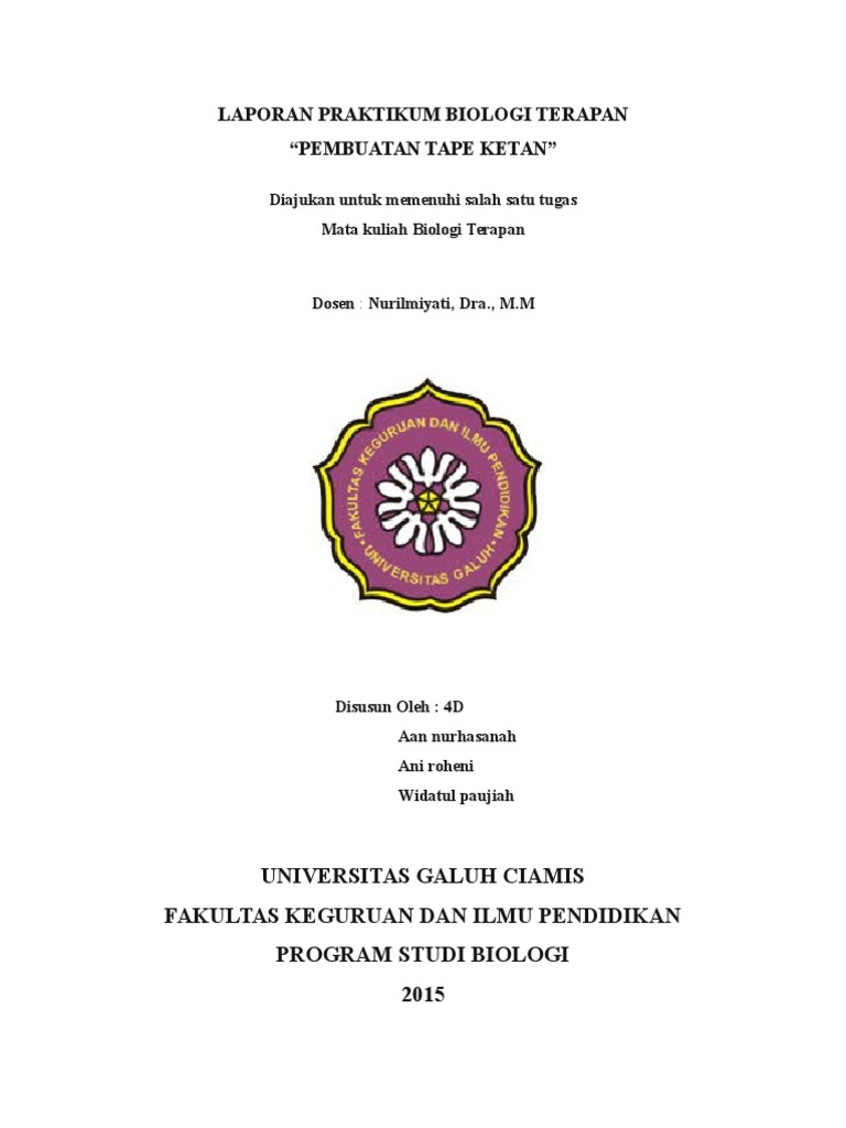 Laporan Praktikum Tape Ketan | PDF