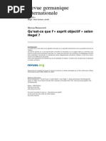 Rgi 828 15 Qu Est Ce Que l Esprit Objectif Selon Hegel