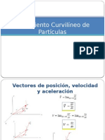 Movimiento curvilíneo de partículas: vectores y componentes