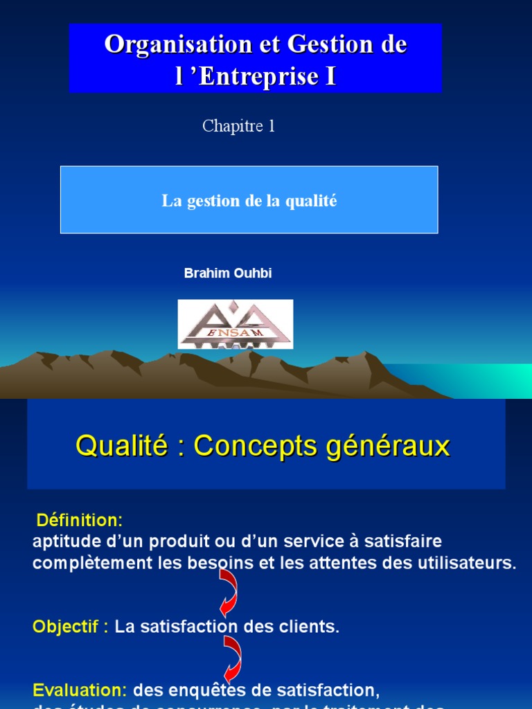 Gestion de la qualité en entreprise | PDF | Management de la qualité ...