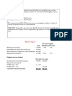 Sample Managerial Accounting Problem