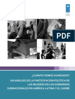 Estudio Participacion Politca Mujeres Ambito Subnacional