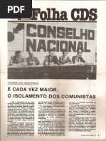 Folha CDS, nº 279 - 3 de Março de 1982