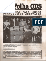 Folha CDS, Nº 284 - 14 de Abril de 1982