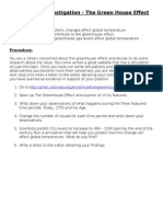 Simulation Investigation - The Greenhouse Effect