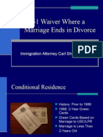 I -751 Waiver Where a Marriage Ends in Divorce