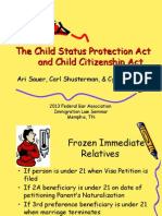 The Child Status Protection Act and Child Citizenship Act