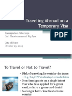 Traveling Abroad on a Temporary Visa