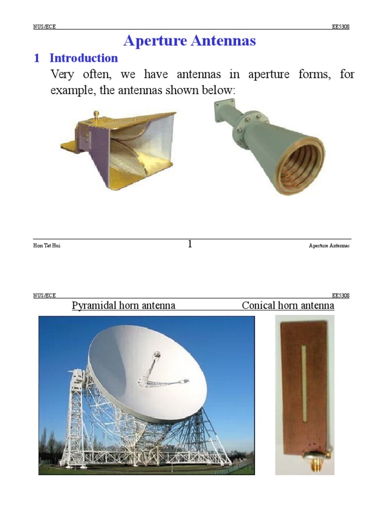 Aperture Antennas Word Antenna (Radio) Field