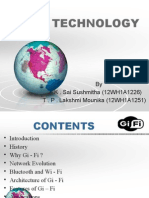 Gi - Fi Technology: by K - Sai Sushmitha (12WH1A1226) T - P - Lakshmi Mounika (12WH1A1251)