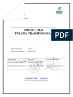 Protocolo Terapia Transfusional. 4ª Edición