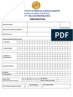 All India Institute of Medical Sciences Jodhpur: Application Form