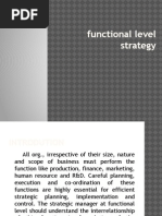 Functional Level Strategy