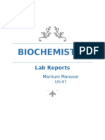 Biochemistry: Lab Reports