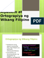 Alpabeto at Ortograpiya NG Wikang Pilipino