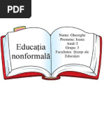 Educatia Formala Non Formal A Si Informala