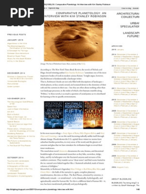BLDGBLOG_ Comparative Planetology_ an Interview With Kim Stanley Robinson