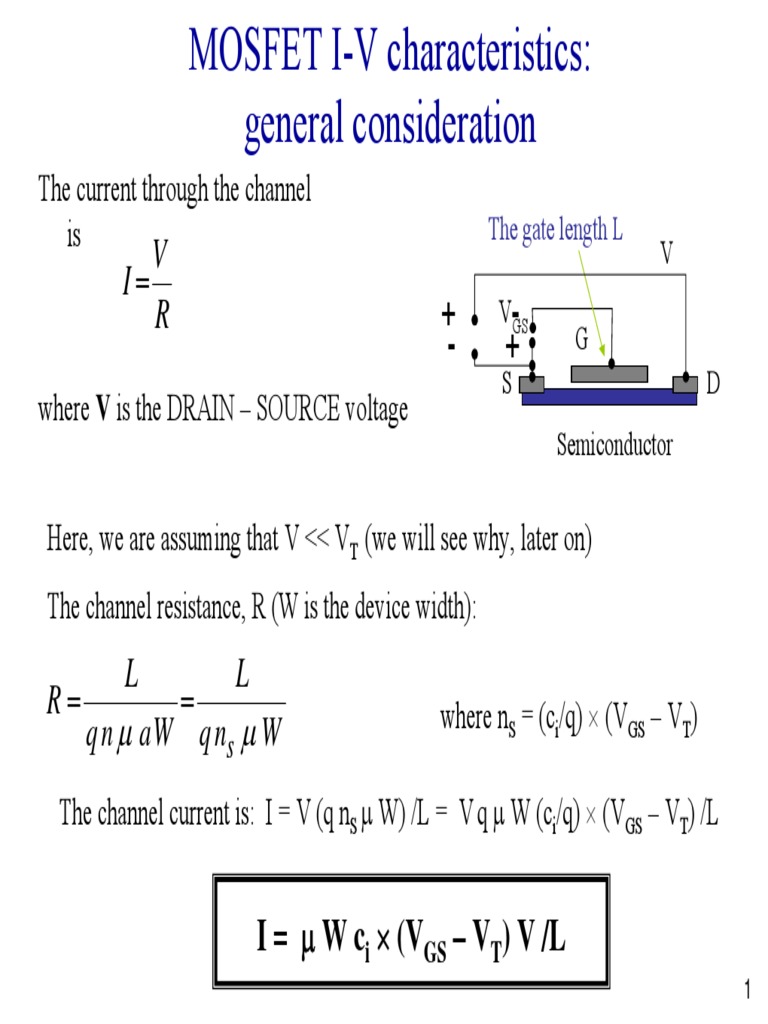 16 Mosfet I-V and C-V | PDF | Field Effect Transistor | Mosfet