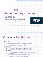 ELEN 468 Advanced Logic Design: MIPS Microprocessor